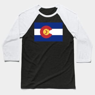 Colorado Volleyball Flag Baseball T-Shirt